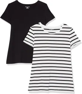 Amazon Essentials Women's Classic-Fit Short-Sleeve Crewneck T-Shirt, Multipacks