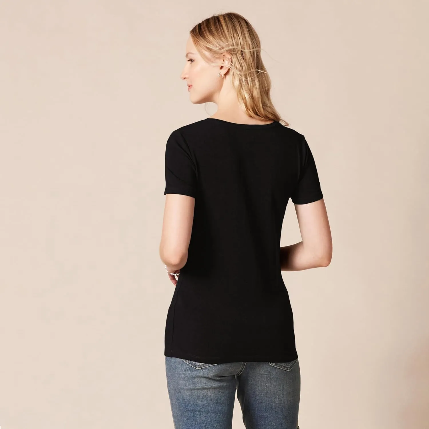 Amazon Essentials Women's Classic-Fit Short-Sleeve V-Neck T-Shirt, Multipacks