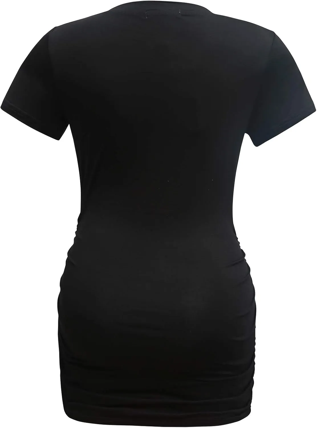 Bearsland Womens Maternity Tshirt Modal Classic Side Ruched Tee Top Mama Pregnancy Clothes
