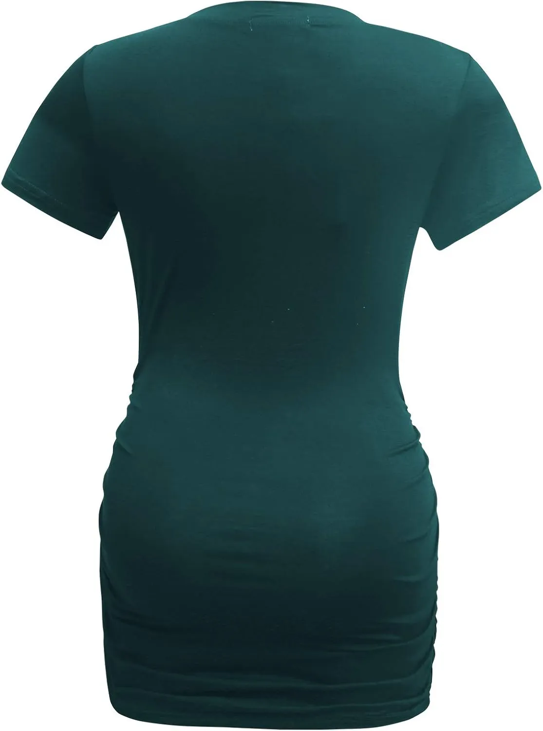 Bearsland Womens Maternity Tshirt Modal Classic Side Ruched Tee Top Mama Pregnancy Clothes