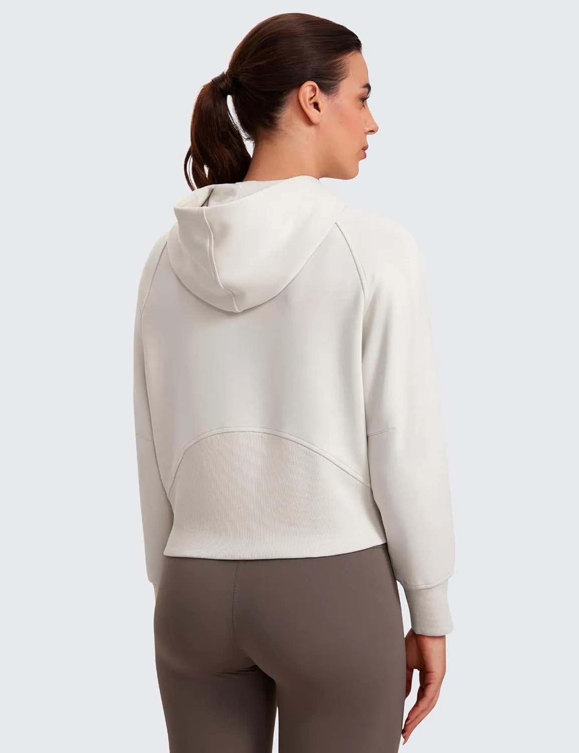 CRZ YOGA Womens SoftAura Full Zip Up Hoodie Workout Casual Hooded Sweatshirt Long Sleeve Athletic Jacket