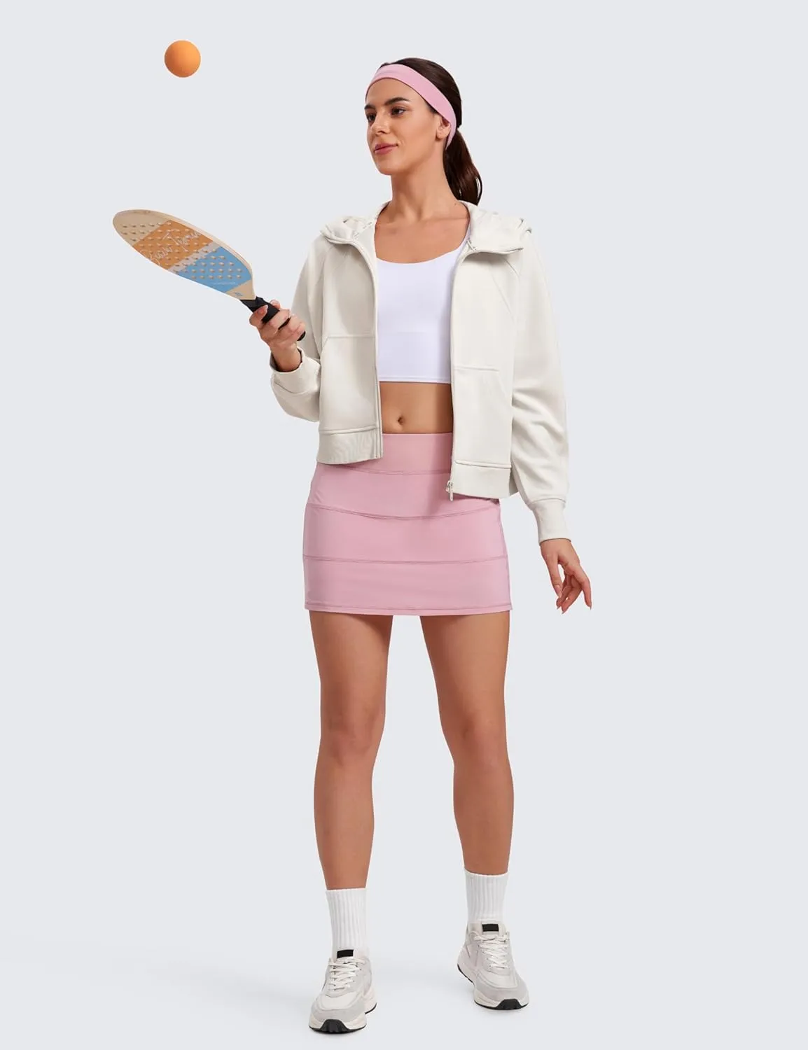 CRZ YOGA Womens SoftAura Full Zip Up Hoodie Workout Casual Hooded Sweatshirt Long Sleeve Athletic Jacket