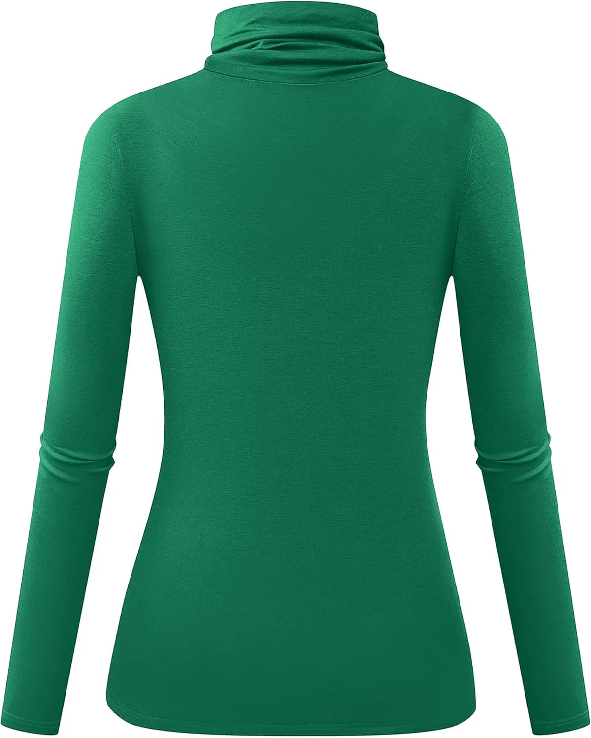 Herou Womens Long Sleeve Turtleneck Slim Fitted Lightweight Casual Active Layer Tops Shirts
