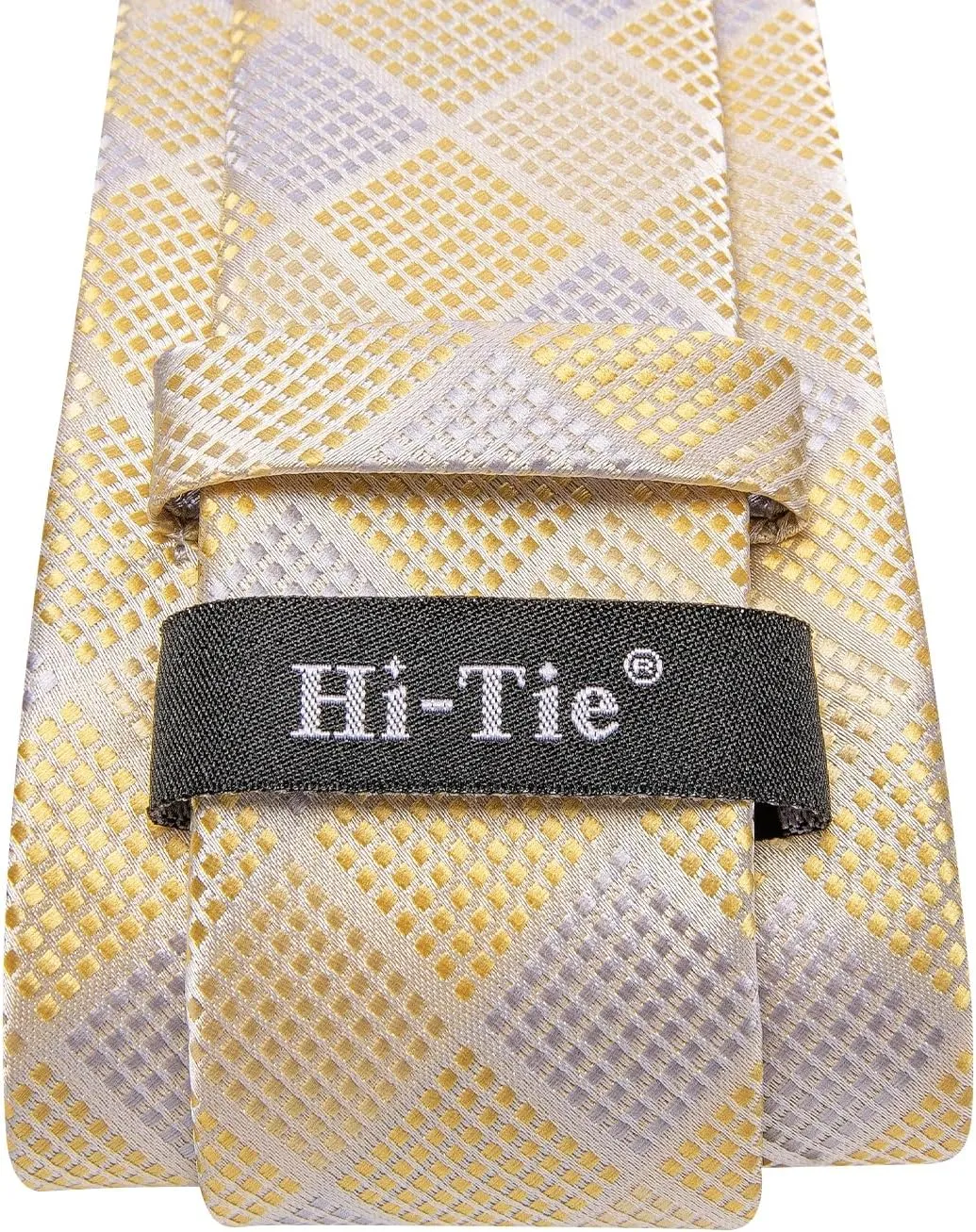 Hi-Tie Men Ties Set Woven Necktie and Lapel Pin Pocket Square Cufflinks Sets Formal Business Wedding