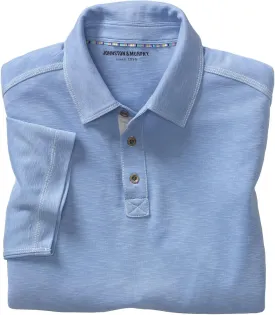 Johnston & Murphy Vintage Slub Polo - T-Shirt for Men - Short Sleeves - Spread Collar - Straight Hemline