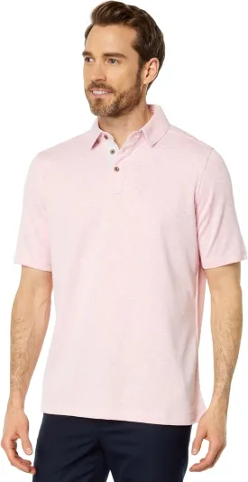 Johnston & Murphy Vintage Slub Polo - T-Shirt for Men - Short Sleeves - Spread Collar - Straight Hemline