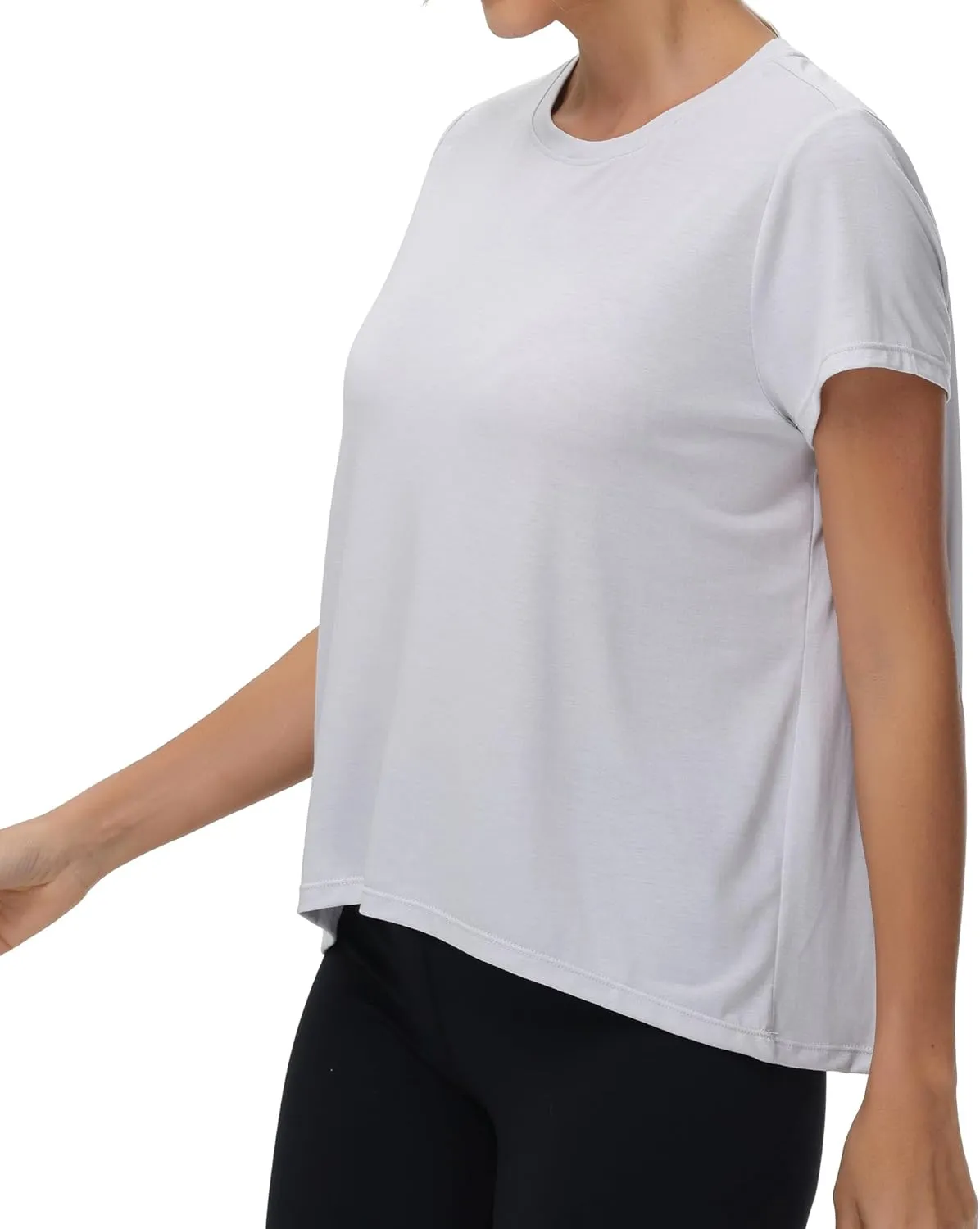 MCEDAR Women's Workout Short Sleeve Tops Loose Fit Casual Yoga T-Shirts Breathable Running Athletic Tee Shirts