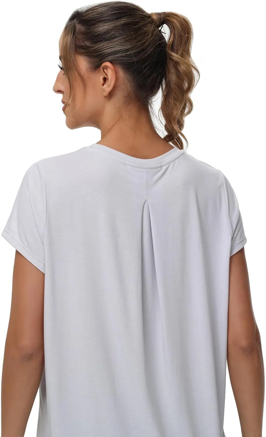 MCEDAR Women's Workout Short Sleeve Tops Loose Fit Casual Yoga T-Shirts Breathable Running Athletic Tee Shirts