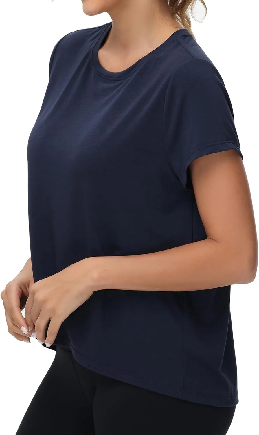 MCEDAR Women's Workout Short Sleeve Tops Loose Fit Casual Yoga T-Shirts Breathable Running Athletic Tee Shirts