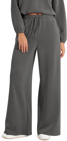 ODODOS Women's Modal Soft Extra Wide Leg Pants with Pockets Drawstring High Waist Pull-On Casual Pants
