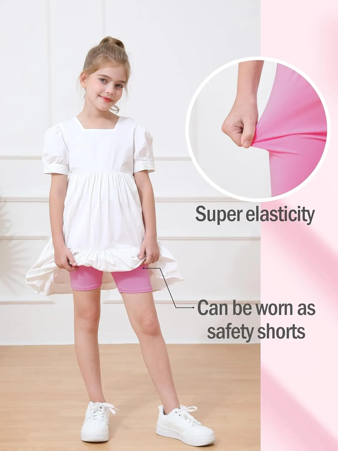 Resinta 12 Pack Girls Biker Cartwheel Shorts Toddler Under Dress Dance Short for Kids