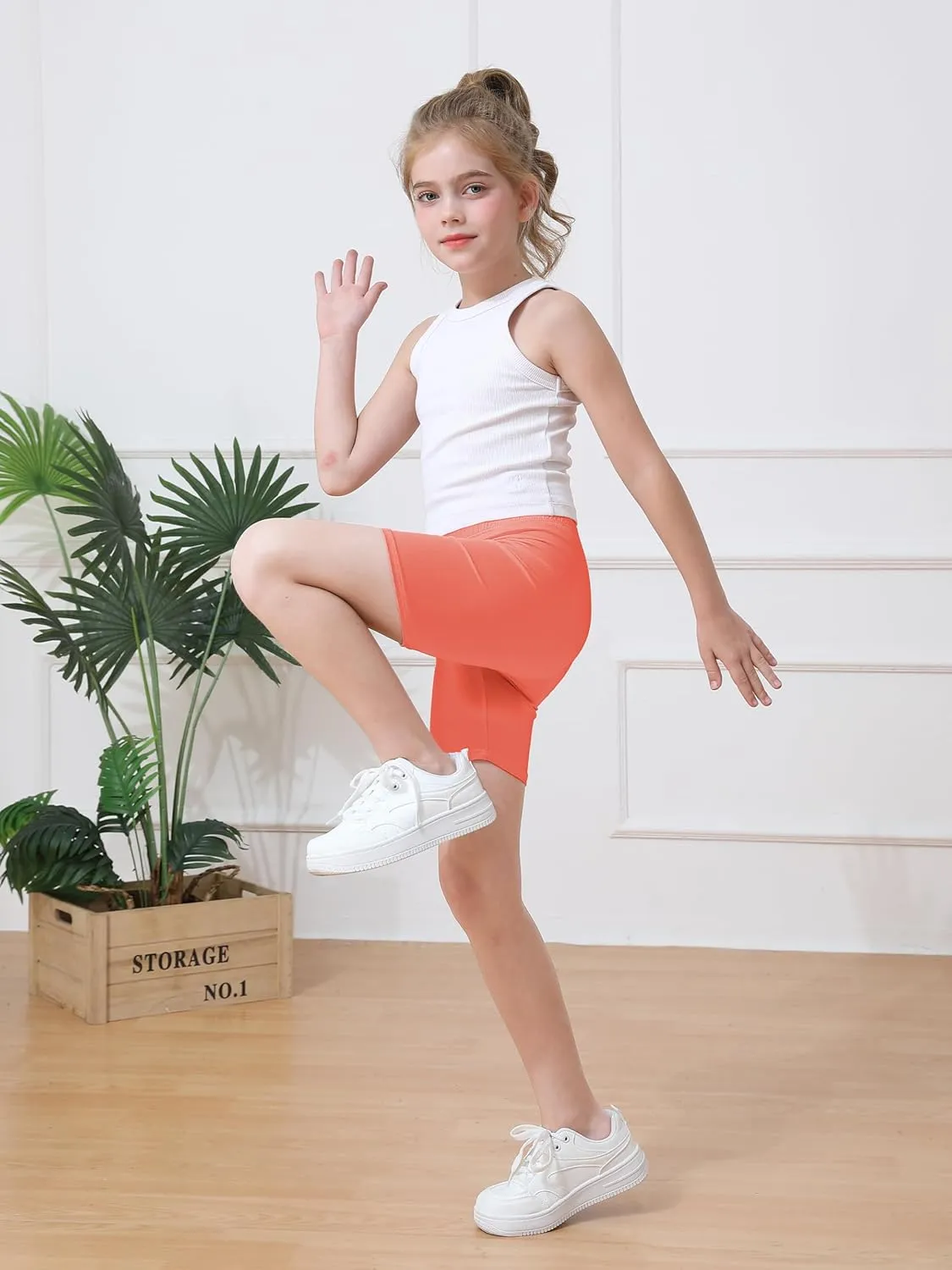 Resinta 12 Pack Girls Biker Cartwheel Shorts Toddler Under Dress Dance Short for Kids