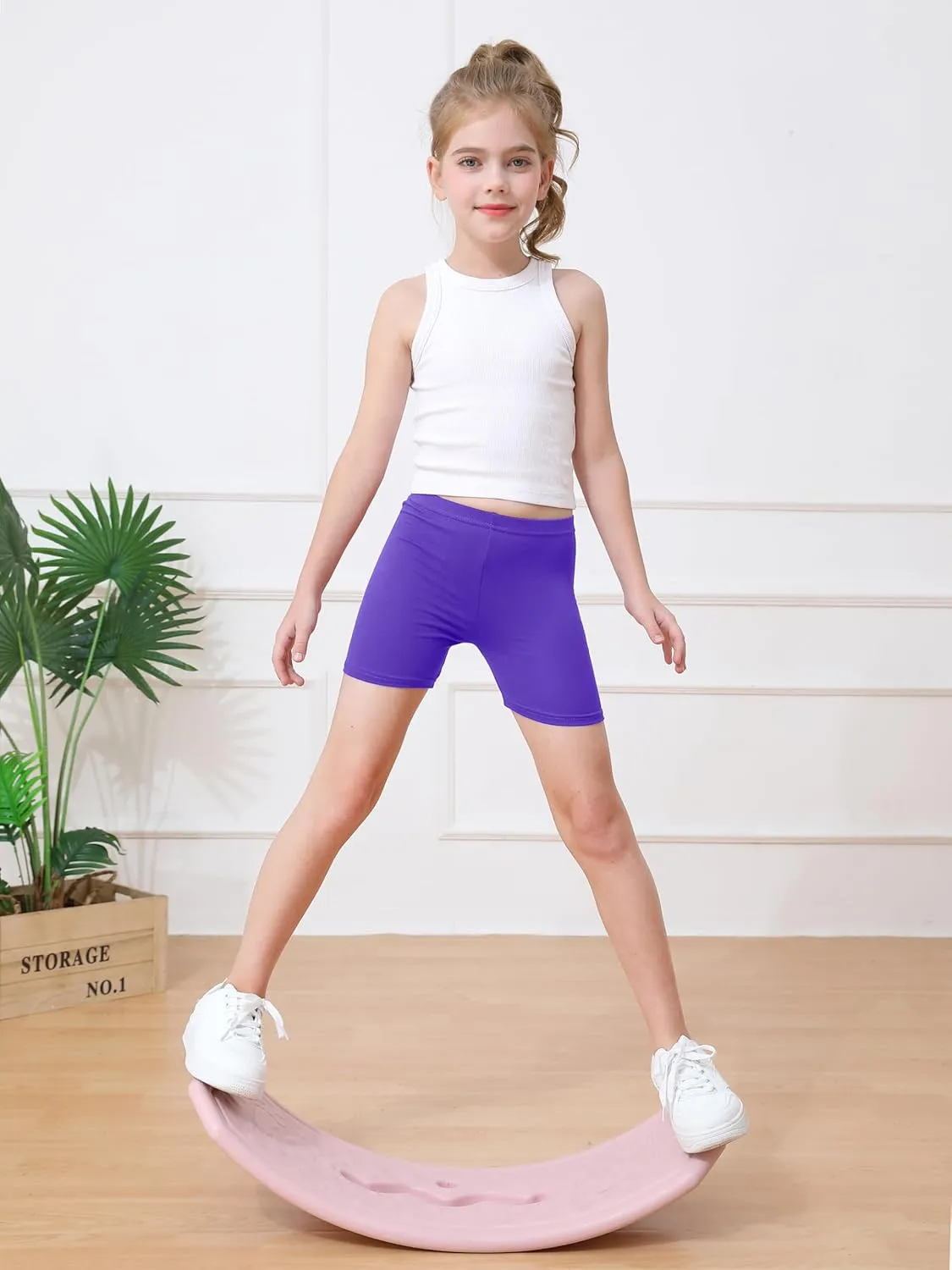 Resinta 12 Pack Girls Biker Cartwheel Shorts Toddler Under Dress Dance Short for Kids