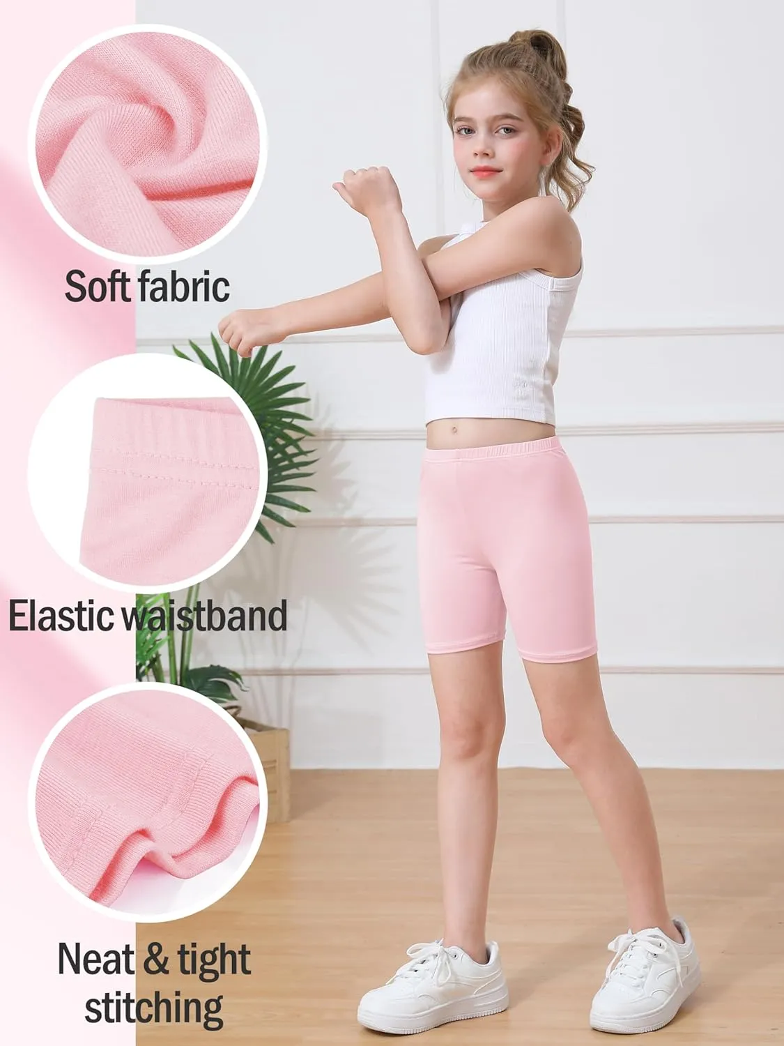 Resinta 12 Pack Girls Biker Cartwheel Shorts Toddler Under Dress Dance Short for Kids