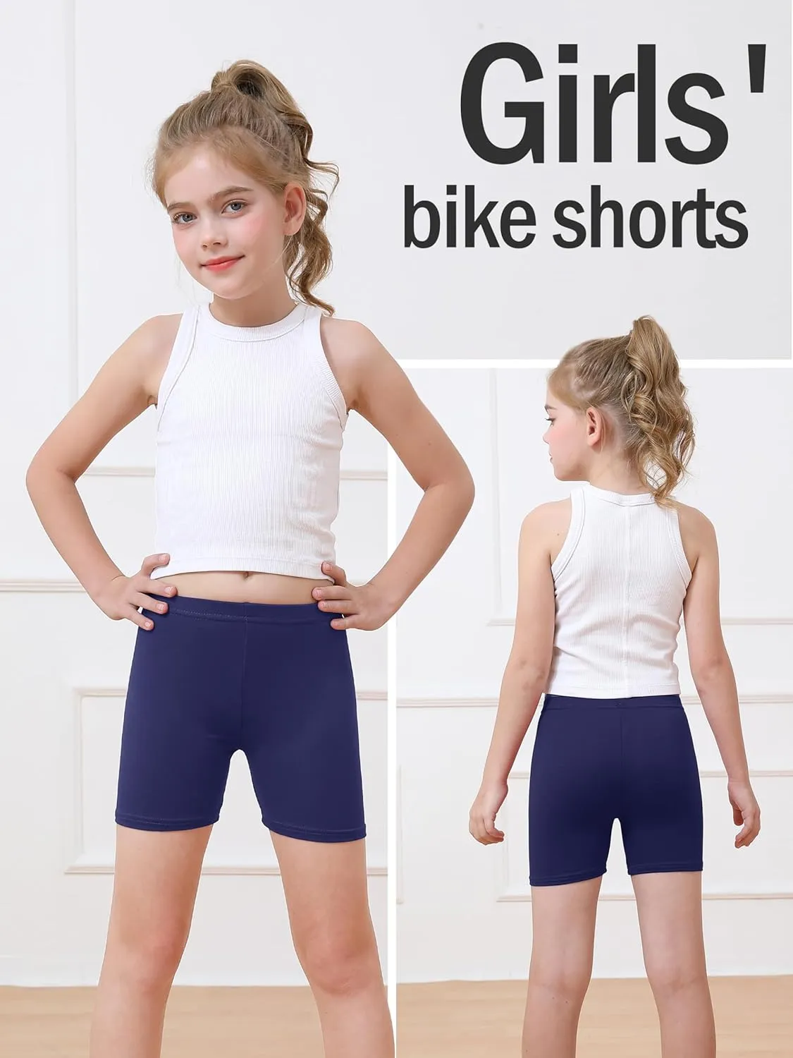 Resinta 12 Pack Girls Biker Cartwheel Shorts Toddler Under Dress Dance Short for Kids