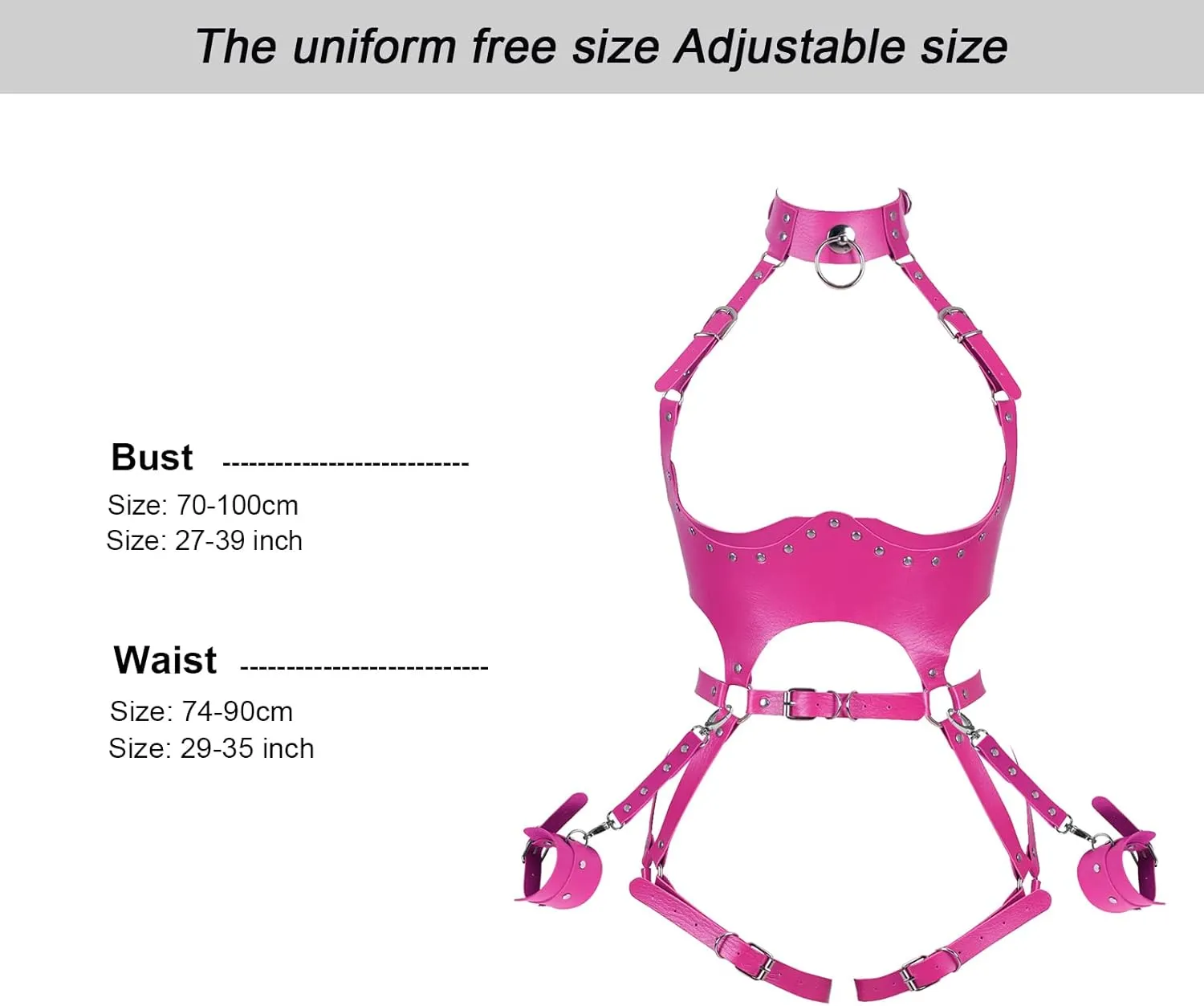 Waist Garter belt Punk Full body harness for women Photography Dance Rock Halloween Leather cage Chest strap set