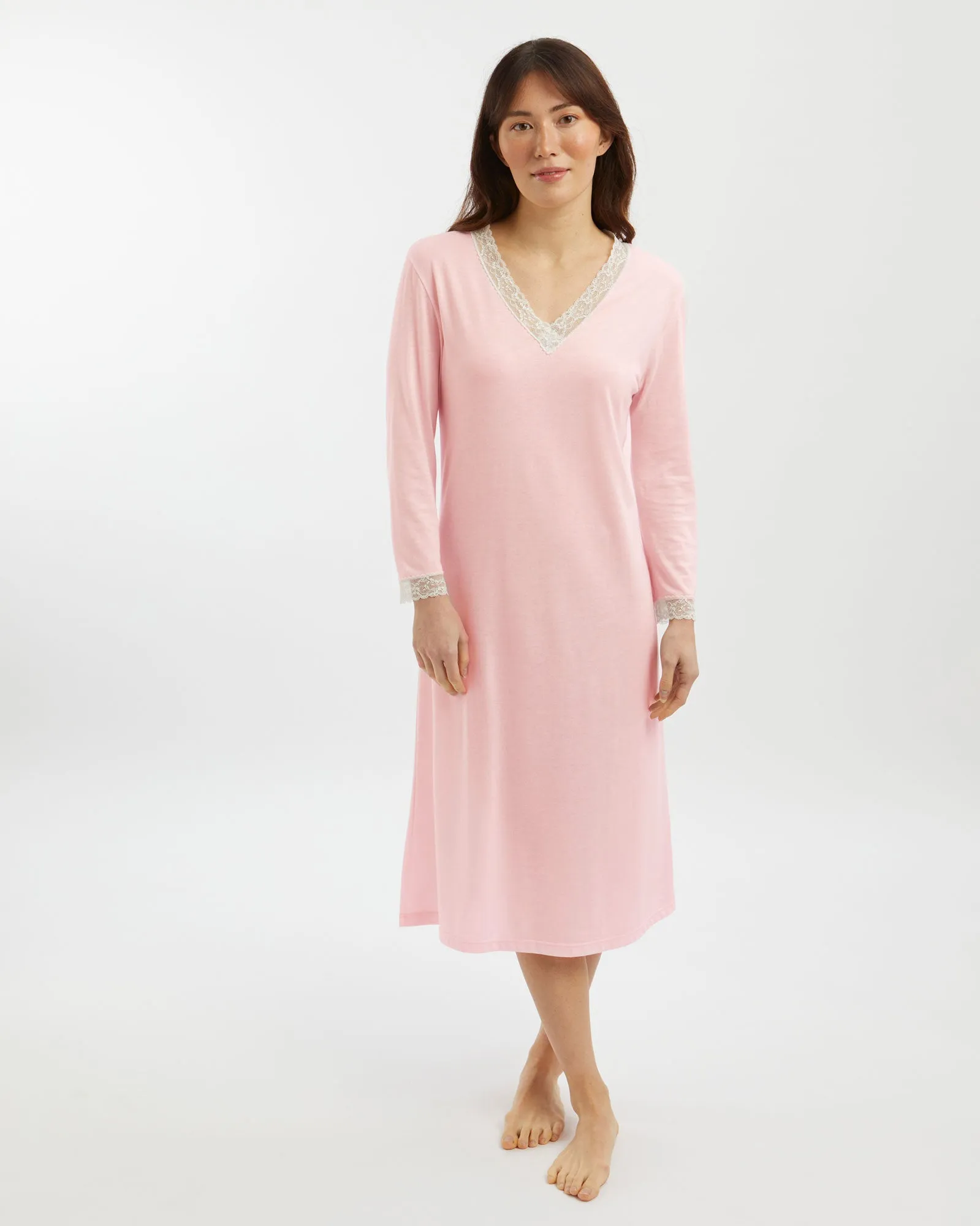 Women's Jersey Ella Nightdress - Pink